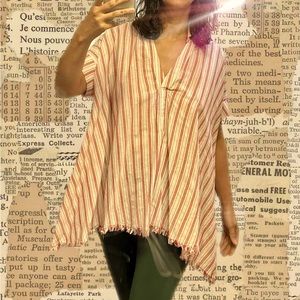 Oversized beach shirt, swimsuit coverup, summer cool cotton